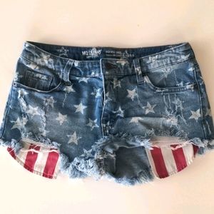 Patriotic stars and stripes shorts